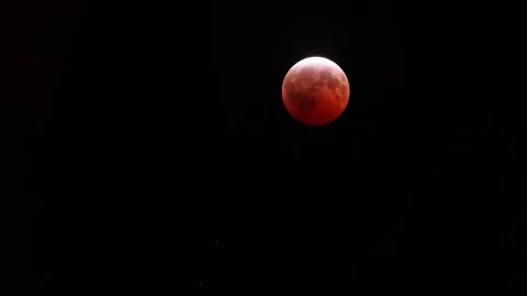 Deep Partial Lunar Eclipse Observed Across Americas and Europe 3 Stock Footage 343874856