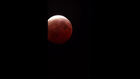 Deep Partial Lunar Eclipse Observed Across Americas and Europe 4 Stock Footage 343874861
