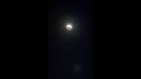 Deep Partial Lunar Eclipse Observed Across Americas and Europe 5 Stock Footage 343900888