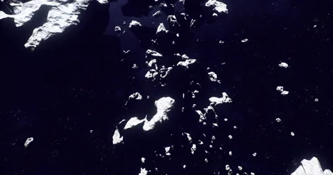 Deep perspective highlights peril in narrow asteroid corridor Stock Footage 333557496