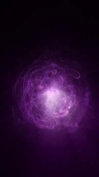 Deep purple abstract vortex with a luminous center and delicate swirling tr.. Stock Photos