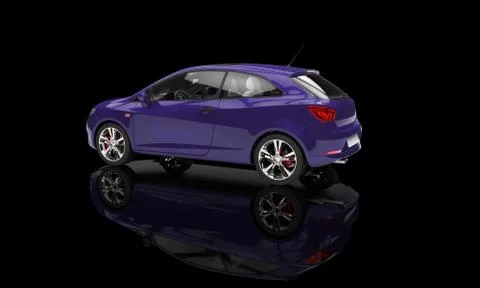 Deep Purple Car Stock Illustration