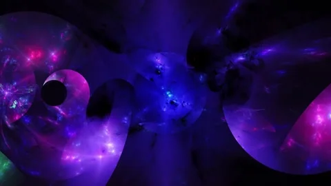 Deep Purple Nebula Cosmic Energy Space Abstract Motion Background Stock Footage 346223072