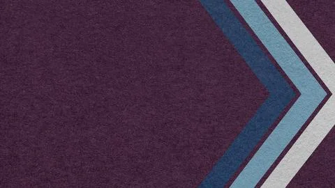 Deep purple paper texture background with blue, gray chevron corner stripes.. Stock Illustration