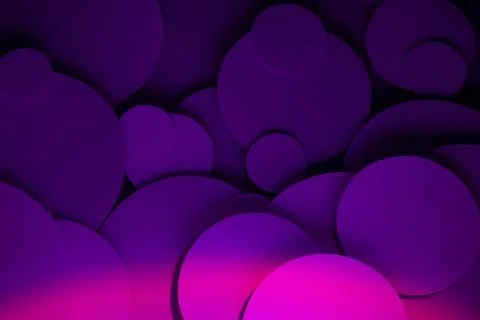Deep purple pink gradient abstract background of soar paper circles pattern o Foto stock