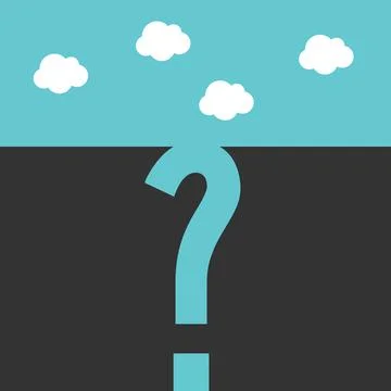 Deep question mark pitfall Stock Illustration