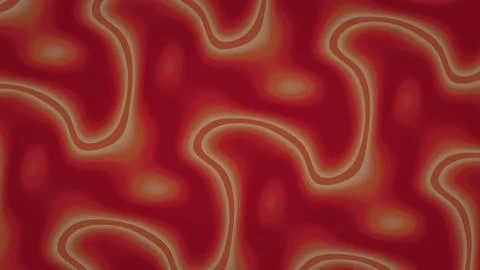 A deep red abstract field is covered with repeating irregular contours, mut.. Ilustração Stock