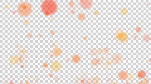 Deep red and crimson bokeh light circles overlay on transparent background with Stock Illustration