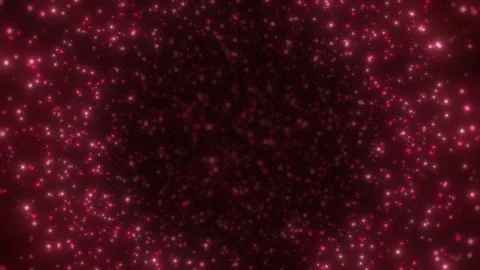 A deep red background with glowing pink particles, creating a mystical, radia Stock Illustration