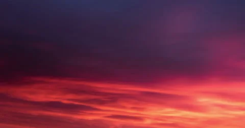 Deep Red to Blue Sky Color Change Sunrise Time Lapse Stock Footage 48819061