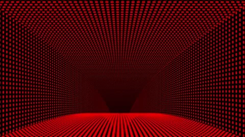 Deep Red Digital Grid Corridor Perspective Loop Stock-Footage 337324272