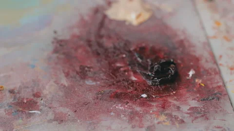 Deep Red Paint 1080p Stock Footage 56436340