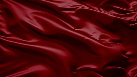 Deep Red Silk Satin Flowing Fabric Luxury Abstract Background Animation Stock Footage 341594812