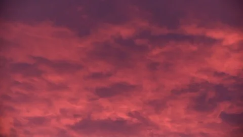 Deep red storm clouds at sunset Stockbeeldmateriaal 92446029