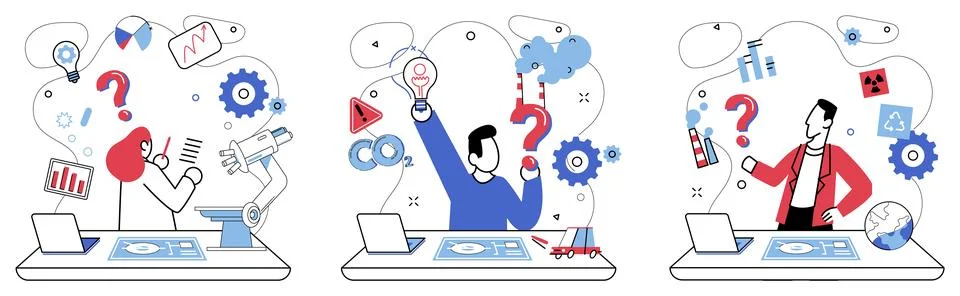 Deep reflection. Discovery is treasure unearthed through lens deep reflecti.. Stock Illustration