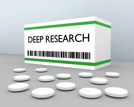 Deep Research concept Illustrazione stock