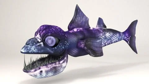 Deep-Sea Creatures fish Stock Illustration