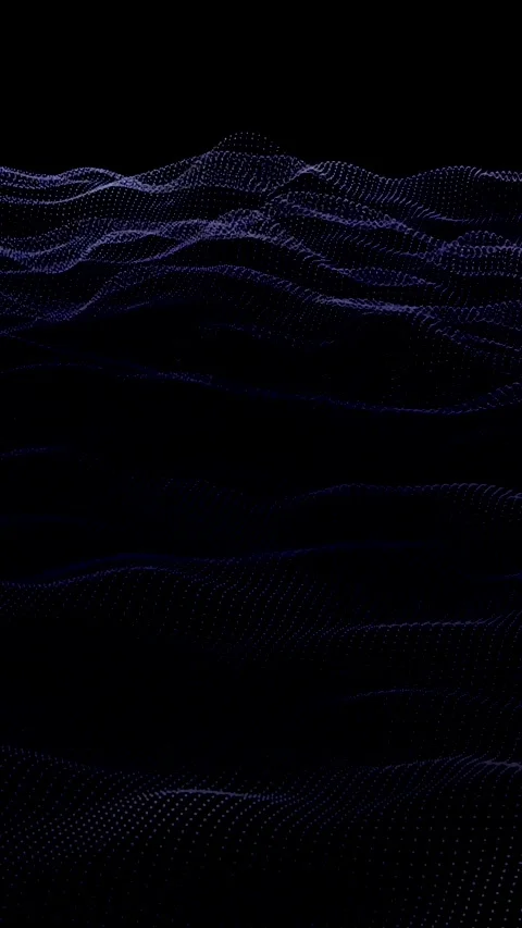 Deep Sea Digital Landscape (Slow Pan) - Blue and Black Colors 30fps Stock Footage 310975117