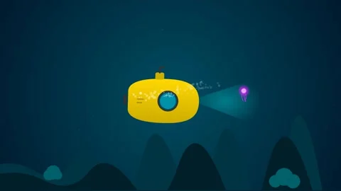 Deep Sea Exploration Submarine Navigating Vibrant Coral Reef Discovering Bi.. Stock-Footage 346130464