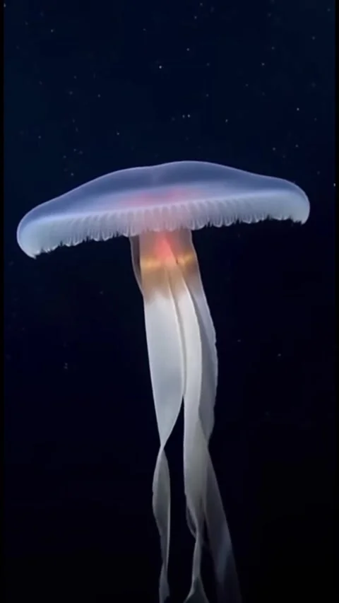 Deep sea Jellyfish Stock Footage 326583109