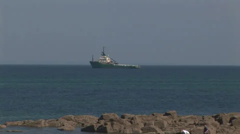 Deep sea rescue tug Stock Footage 33606426