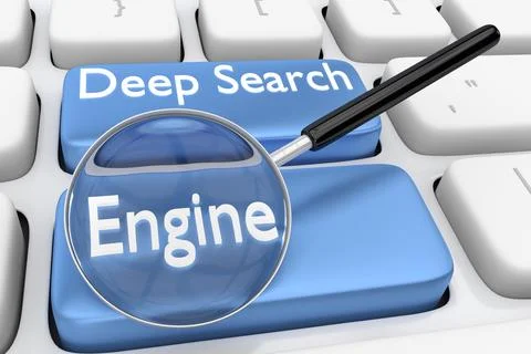 Deep Search Engine concept Stock Illustration