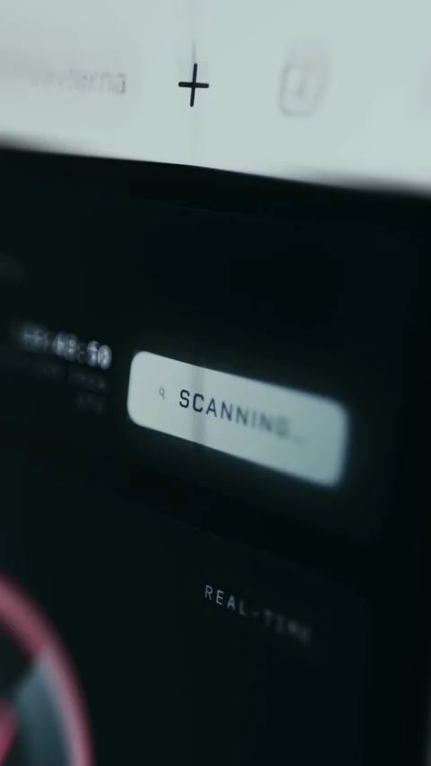 Deep Security Scan Macro Close Up Stock Footage 336382365