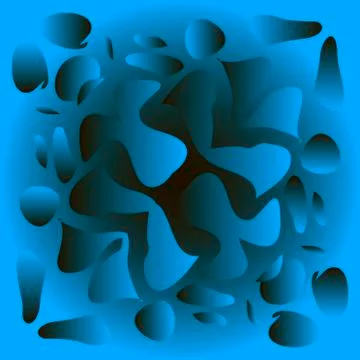 Deep Shapes with Gradient and Black Stock Illustration