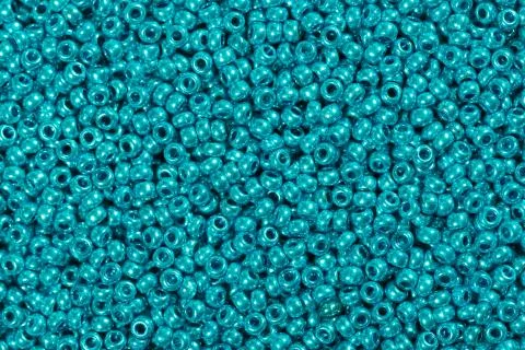 Deep sky blue seed beads. Stock Photos