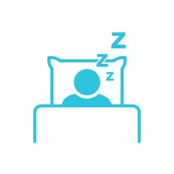 Deep sleep icon. Isolated on white background. From blue icon set Stock Illustration