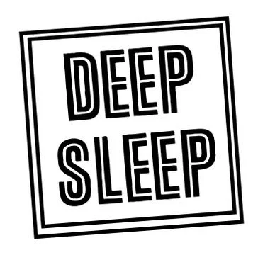 DEEP SLEEP stamp on white 스톡 일러스트