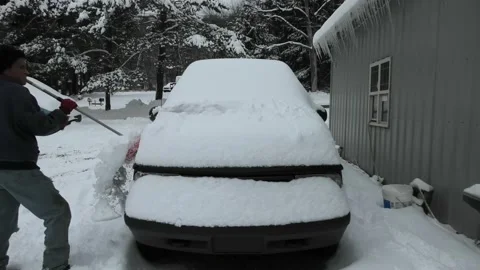 Deep Snow Removal Stock Footage 145783188