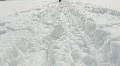 deep snow walking HD Footage