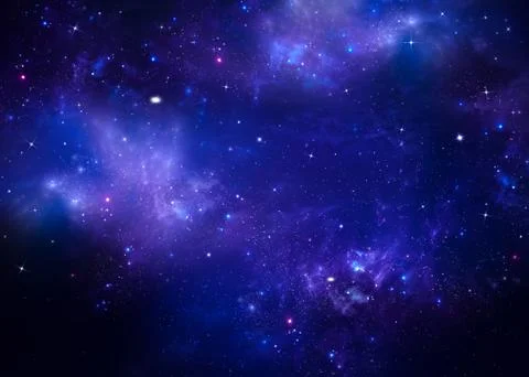 Deep space, abstract blue background Stock Illustration