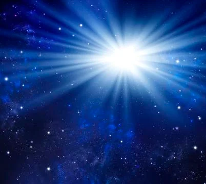 Deep space, abstract blue background Stock Illustration