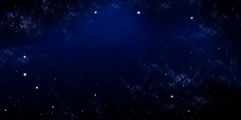 Deep space, abstract blue background Stock Illustration