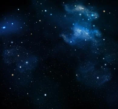 Deep space, abstract blue background Stock Illustration