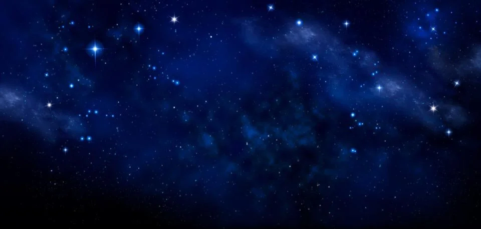 Deep space, abstract blue background Stock Illustration