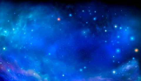 Deep space, abstract blue background Stock Illustration