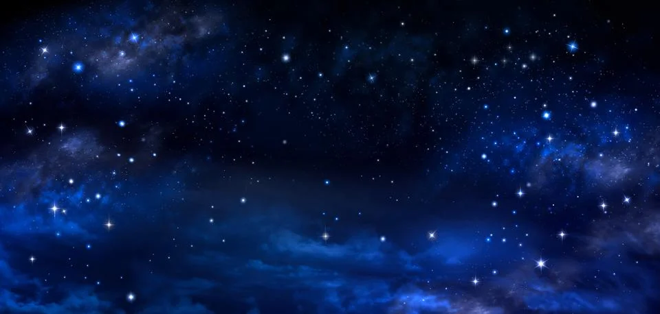 Deep space, abstract blue background Stock Illustration