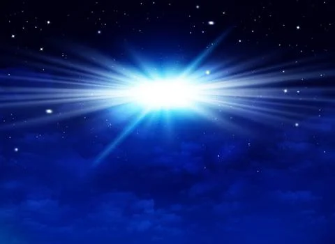 Deep space, abstract blue background Stock Photos