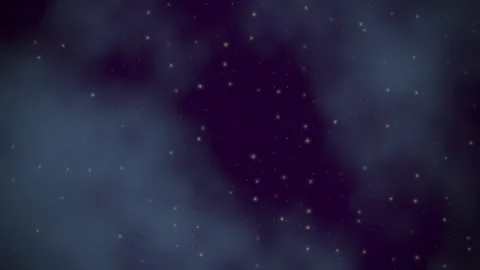 Deep space animation with nebula clouds and glowing stars in the dark universe Stock Footage 334927157