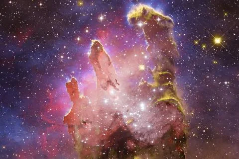 Deep space art. Elements of this image furnished by NASA Stockfoto's