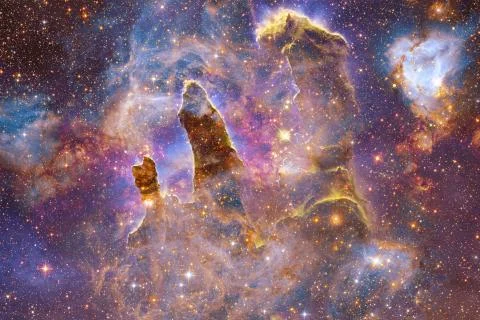 Deep space art. Elements of this image furnished by NASA Foto stock