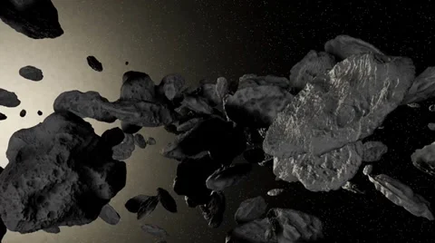 Deep Space Asteroid Field 스톡 동영상 35394614