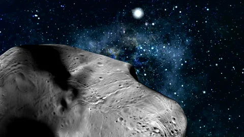 Deep space. Asteroid or cosmic body Stock Footage 254671239
