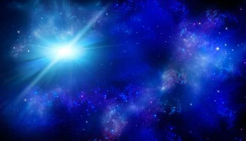 Deep space, beautiful background of the night sky with stars Stock Illustration