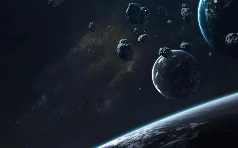 Deep space, beauty of endless cosmos. Science fiction wallpaper. Elements of Stock Illustration
