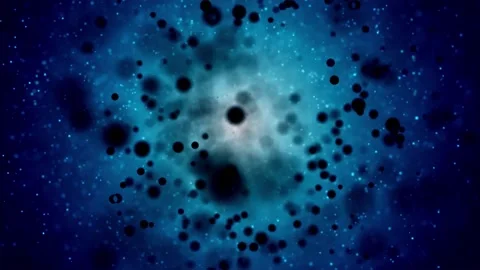 Deep Space Black Particles Background Loop Video stock 198022169