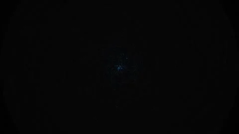 Deep Space Blue Particle Vortex - Seamless Galactic Spiral Loop Stock Footage 334346003